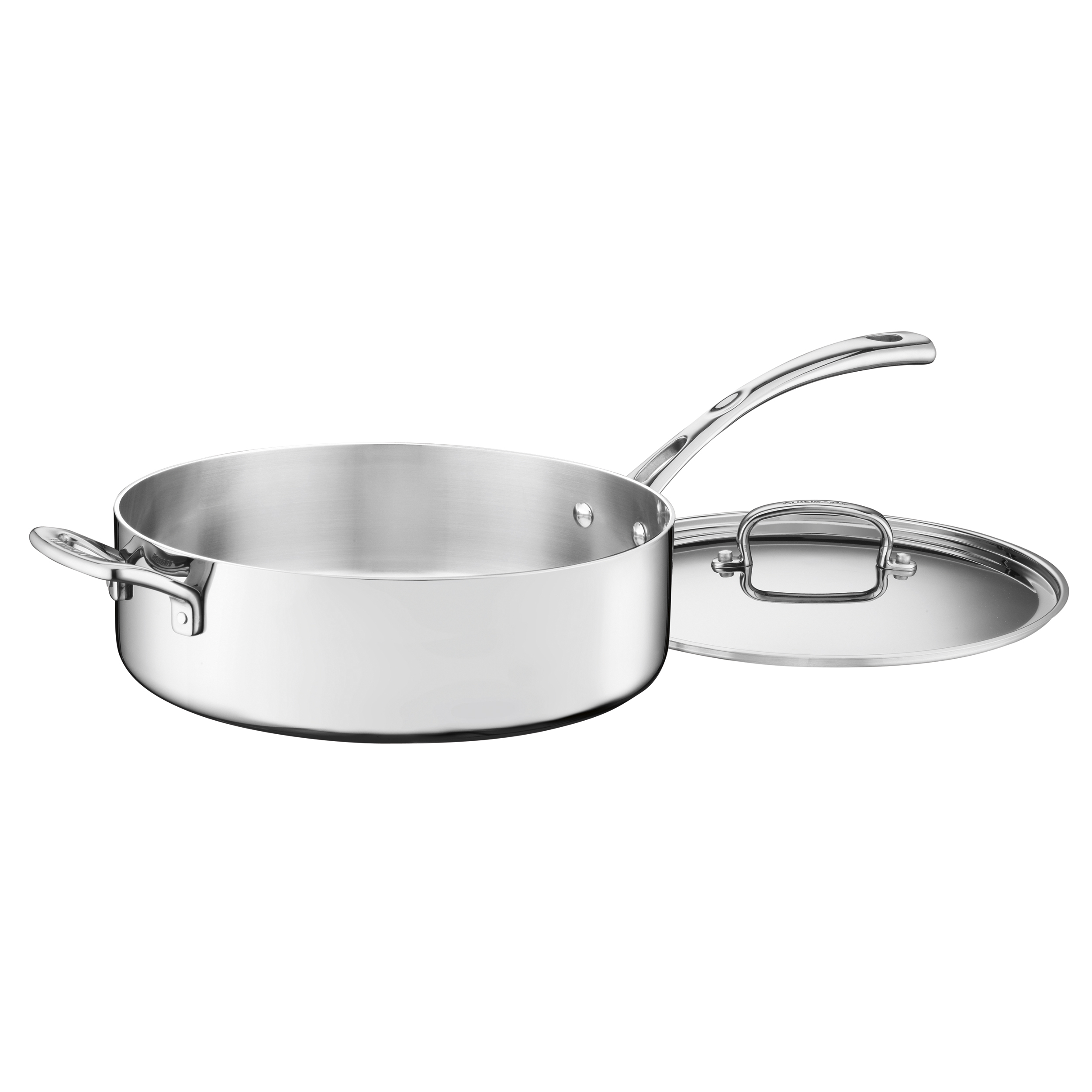 French Classic Tri-Ply Stainless 5.5 Qt. Sauté Pan with Helper Handle and Cover - Cuisinart